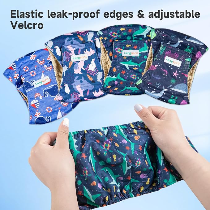 Male Dogs Diapers Belly Bands(4Pack), Washable Reusable Male Boy Doggy Wraps Panties for Doggie Puppy Pooping Potty Training Incontinence Marking Pañal para Perro XSmall