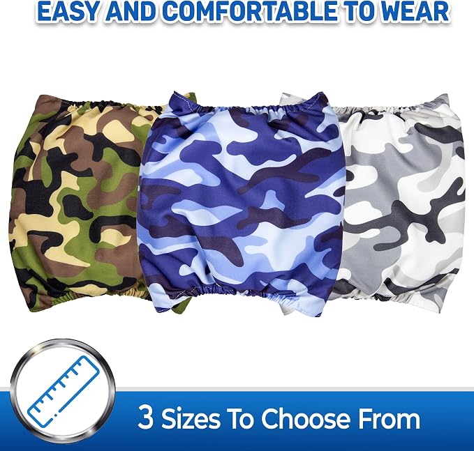 PET MAGASIN Male Dog Belly Band (Camo, Medium)