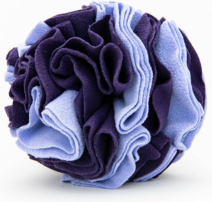 Puppington Pupper Snuffle Ball for Dogs - Snuffle Mat for Dogs Large Breed & Small - Interactive Slow Feeder Dog Bowls - Dog Enrichment Toy (Large, Purple)
