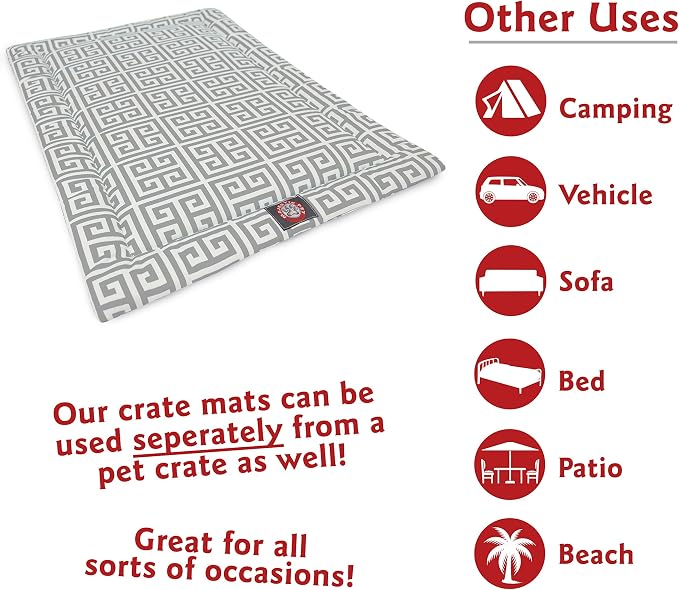 24" Towers Gray Crate Dog Bed Mat By Majestic Pet Products