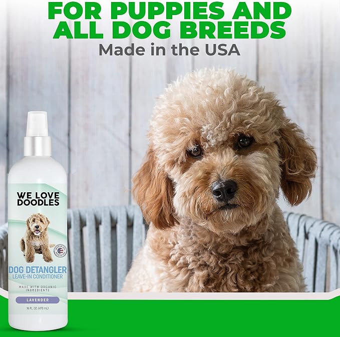 We Love Doodles Premium 3-in-1 Sensitive Skin Dog Shampoo & Dog Detangler Spray - for Allergies, Itching, Scratching, Anti-Itch with Oatmeal & Aloe, Dog Leave-in Conditioner, Tangle Remover Spray