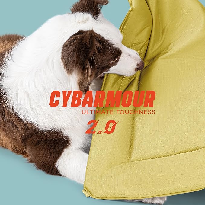 PELZIN Cybarmour 2.0 Chew Proof Dog Crate Pad - Outdoor Chew Resistant Dog Bed with Corner Anchor - Machine Washable - Water & Dirt-Resistant - Large Breeds & Fits 36-Inch Crate - 35"x21", Moonstone