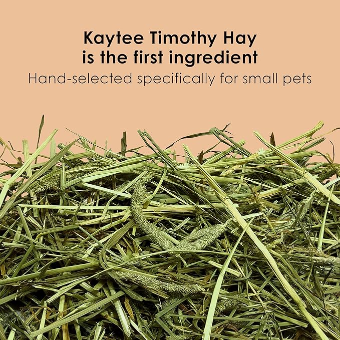Kaytee Timothy Complete Rabbit Food, Made with Timothy Hay, High in Fiber, Supports Dental Health and Digestion, 4.5 pounds
