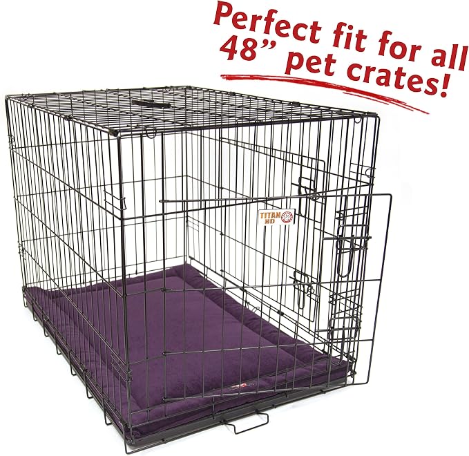 Majestic Pet 720570929890 Villa Crate Dog Bed Mat, Aubergine Purple, 48"