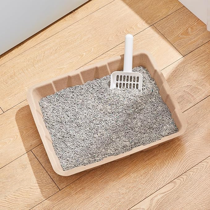 Vealind Disposable Litter Boxes for Cats Cardboard Cat Litter Trays Cat Travel Toilet Litter Pan Liners Kitty and Small Animals Leakproof Litter Box (10 Pack)