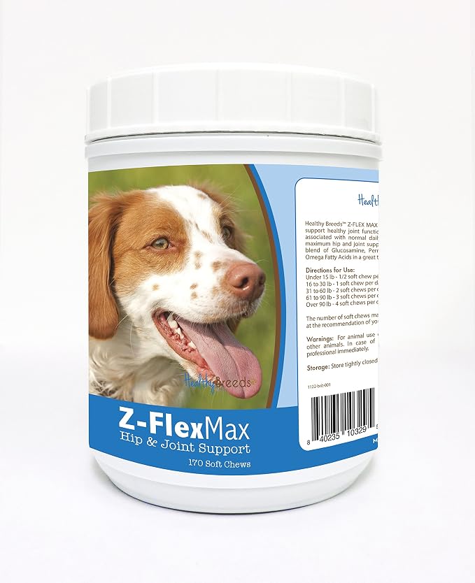 Healthy Breeds Brittany Z-Flex Max Hip and Joint Soft Chews 170 Count