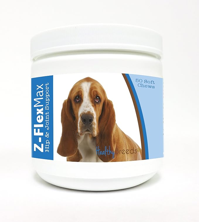 Healthy Breeds Basset Hound Z-Flex Max Hip and Joint Soft Chews 50 Count