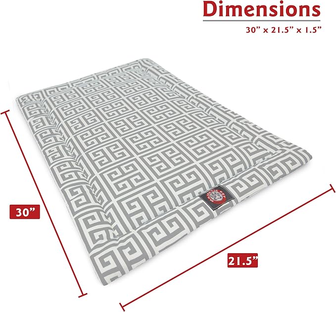 30" Towers Gray Crate Dog Bed Mat By Majestic Pet Products