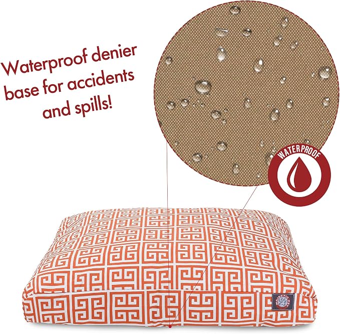 Majestic Pet Towers Rectangle Pet Bed - Orange - Large