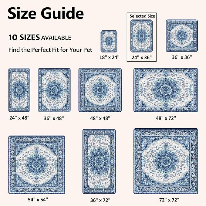 Washable Pee Pads for Dogs, Reusable Puppy Potty Training Pads, Ultra-Absorbent Thick Waterproof Leak-Proof Non-Slip Pads & Mat for Crate, Playpen, Floor, Whelping & Housebreaking , 2 Pack 24"x36"