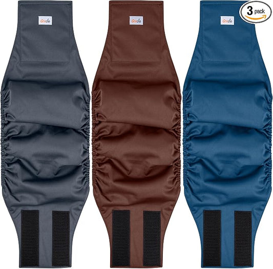 Reusable Dog Diapers Male 3Pcs, Premium Washable Belly Bands for Male Dogs XSmall, High Absorbing Male Dog Wraps for Doggie & Puppy in Incontinence, Excitable Urination and Training XS
