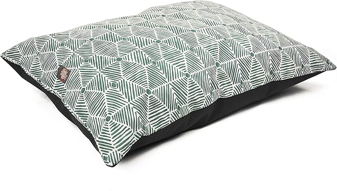 Majestic Pet Rectangle Large Dog Bed Washable – Non Slip Comfy Pet Bed – Dog Crate Bed Super Value Pillow Dog Bed – Dog Kennel Bed for Sleeping - Dog Bed Large Breed 46 x 35 Inch – Charlie Emerald