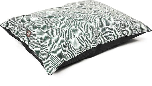 Majestic Pet Rectangle Large Dog Bed Washable – Non Slip Comfy Pet Bed – Dog Crate Bed Super Value Pillow Dog Bed – Dog Kennel Bed for Sleeping - Dog Bed Large Breed 46 x 35 Inch – Charlie Emerald