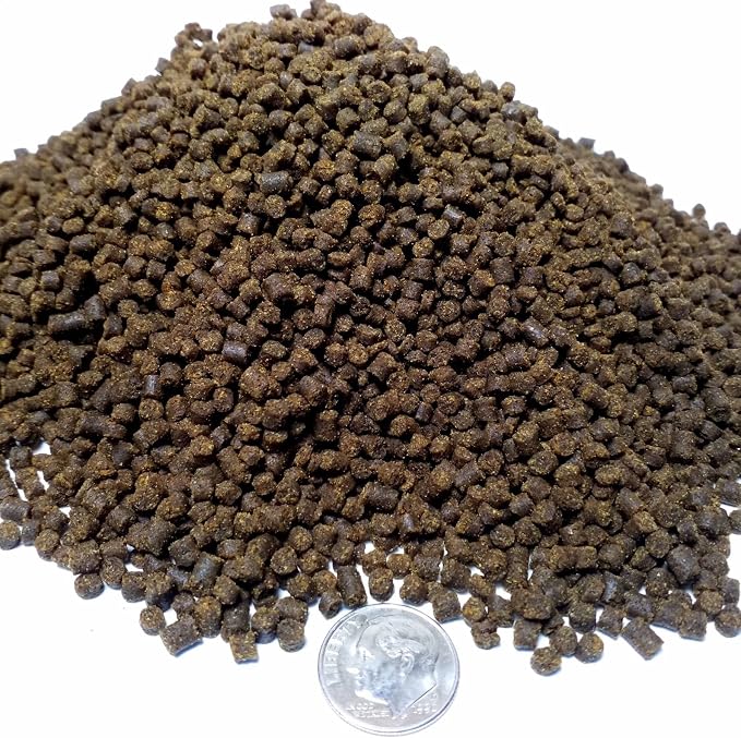 1/8" Sinking Axolotl Salmon Pellets, Soft Moist Pellets for Axolotls, Shrimp, Cichlids, Koi & Pond Fish, All Tropical Fish...1/2-lb