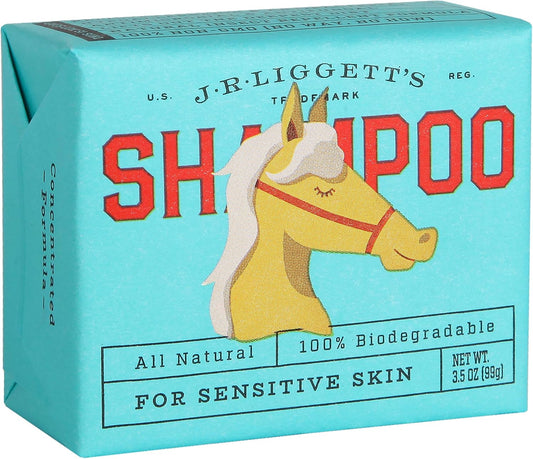 JR Liggett’s Natural Horse Shampoo Bar - Non-GMO, 100% Detergent-Free Formula Gently Deep Cleans and Supports Healthy Skin and Coat - Ideal for Dry, Itchy, or Sensitive Horses - 3.5 oz Bar