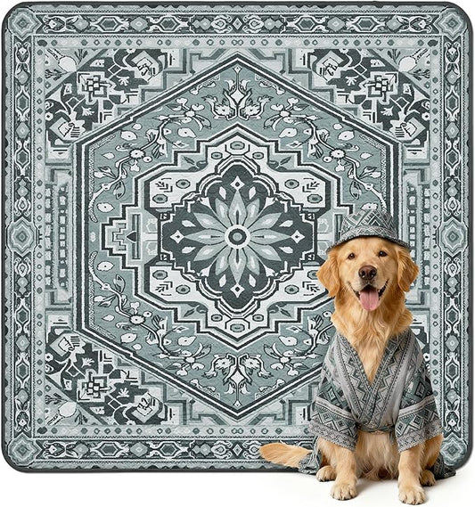 FXW Washable Pee Pads for Dogs, Puppy Pads with Super Absorbent, Specifically Designed for Rollick/Homeplus 24inch 8 Panels Dog Playpen, 63" Square, Boho Grey, 1 Pack