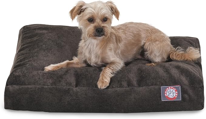 Majestic Pet Villa Rectangle Dog Bed Washable – Non Slip Comfy Pet Bed – Crate Bed with Removable Washable Cover – Kennel Bed for Sleeping, Polyester Fiber, Medium, Storm