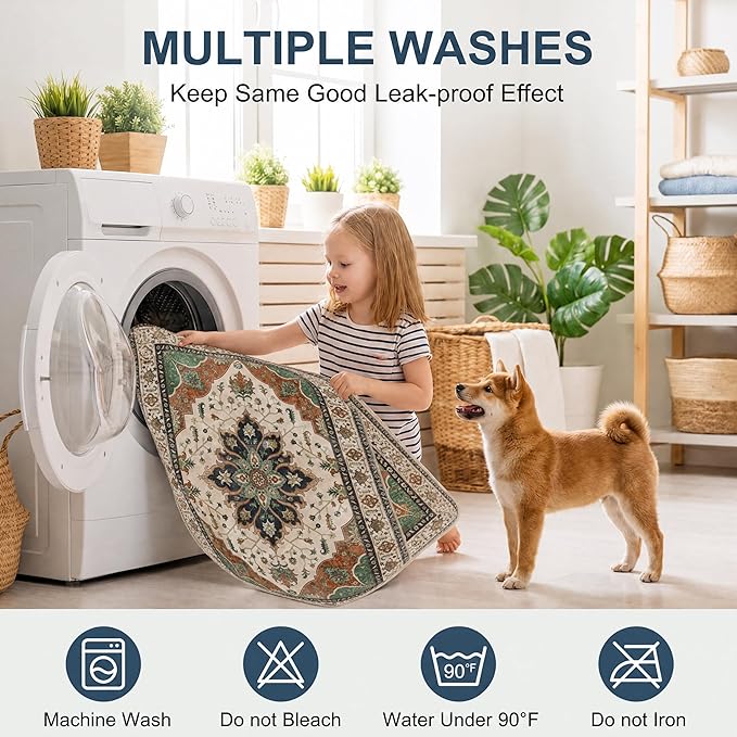 Washable Guinea Pig Pee Pads,Absorbent Reusable Guinea Pig Cage Liners,Waterproof,Leak-Proof & Non-Slip Potty Pads for Small Animals Rabbit Hamster Rat.(Dark Teal Floral,24"x48")