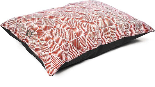 Majestic Pet Rectangle Dog Bed - Washable Super Value Pillow - Large Breed 46 x 35 Inch - Charlie Salmon
