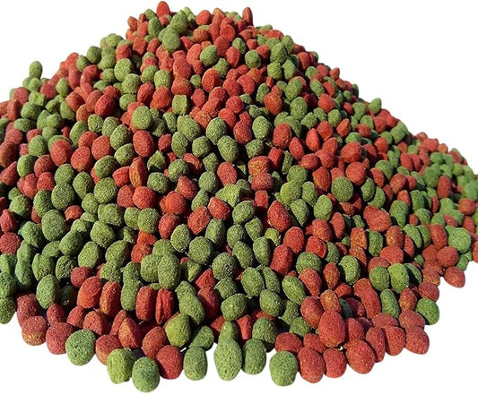 1/4"- 6mm Floating Spirulina Green GRO & Color Enhancing Pellets for Koi Fish & All Pond Fish & Large Tropical Fish...10-lbs