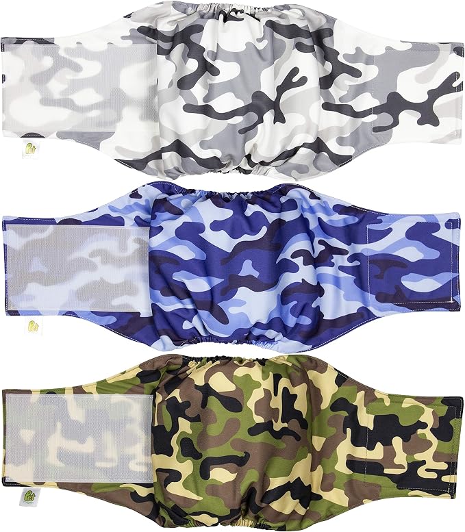 PET MAGASIN Male Dog Belly Band (Camo, Medium)