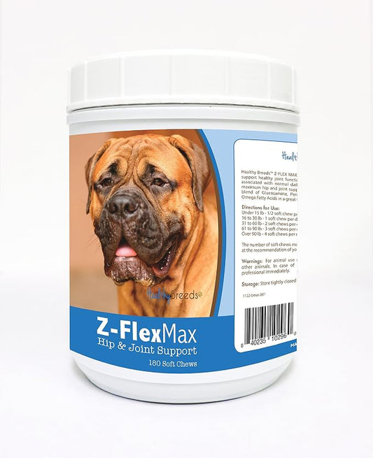 Healthy Breeds Bullmastiff Z-Flex Max Hip and Joint Soft Chews 170 Count