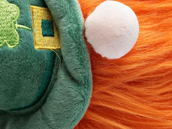 Flourish Pets 2 in 1 Multi-Layer Chew Toy for Active Dogs | Non-Toxic BPA Free Double Stitched Soft Fabric Exterior Dog Toys | Long-Lasting Dog Plush Toys – Leprechaun 3.5"