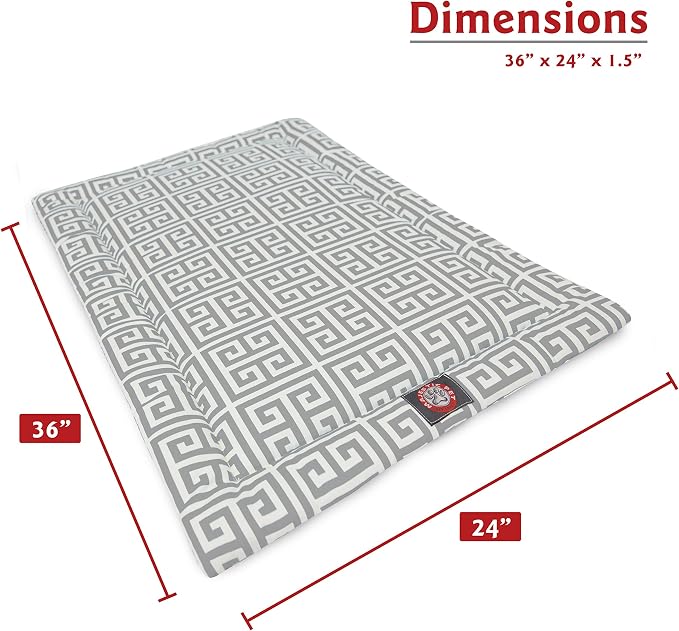 36" Towers Gray Crate Dog Bed Mat By Majestic Pet Products
