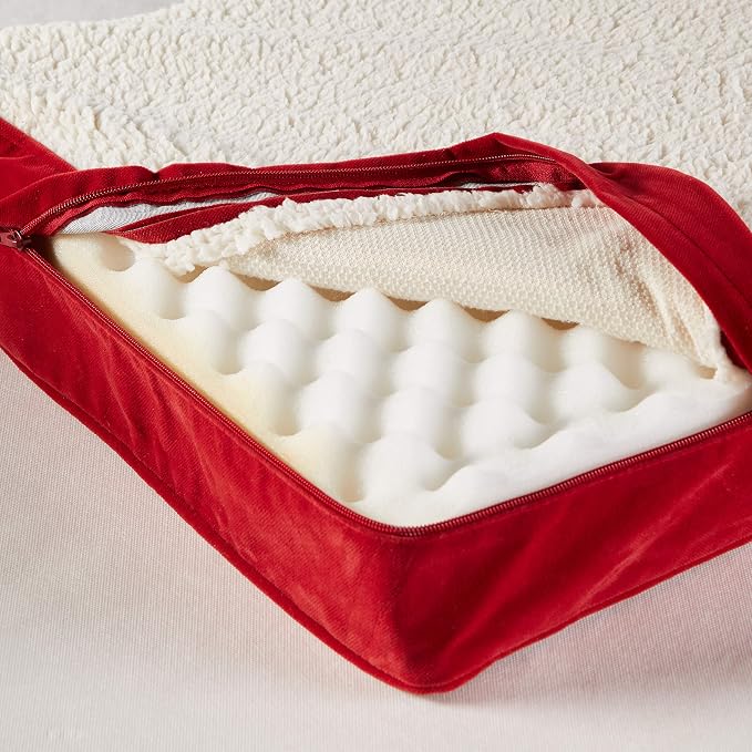 Happy Hounds Bella Orthopedic Rectangle Cat Bed, Crimson