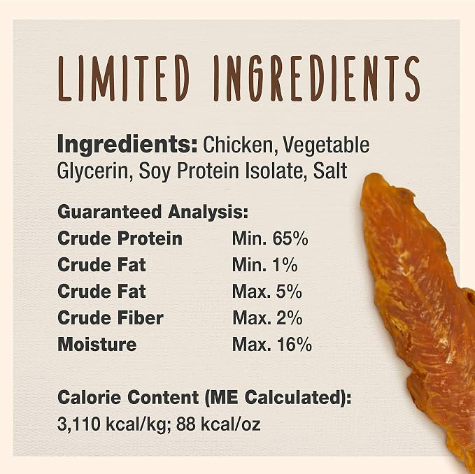 Cadet Gourmet Chicken Jerky Dog Treats For Training - Healthy & Natural Dog Training Treats for Small & Large Breeds - Inspected & Tested in USA (28 oz.)