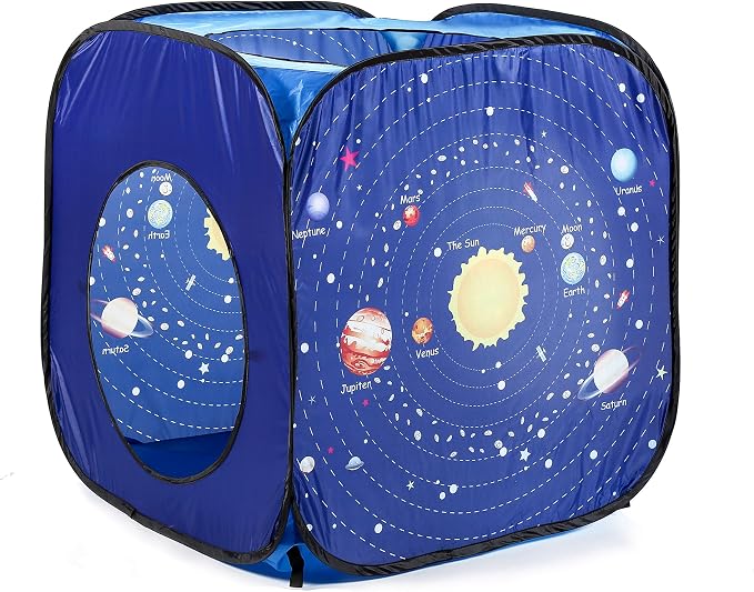 UTEX 3pc Space Astronaut Pop Up Play Tents with Tunnels for Kids, Boys, Girls, Babies and Toddlers, Indoor/Outdoor Playhouse ¨CStem Inspired Design W/Solar System & Planet