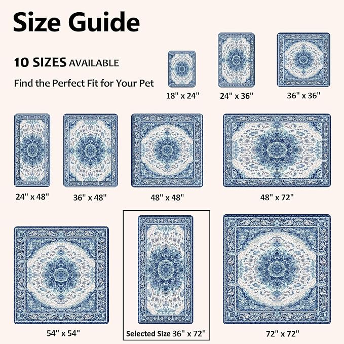 Washable Pee Pads for Dogs, Reusable Puppy Potty Training Pads, Ultra-Absorbent Thick Waterproof Leak-Proof Non-Slip Pads & Mat for Crate, Playpen, Floor, Whelping & Housebreaking , 2 Pack 36"x72"
