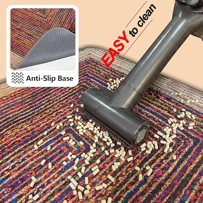 Cat Litter Mat 2 Pack, 24"x36" Litter Trapping Mats for Litter Box, Non-Slip, Super Absorbent & Urine Proof, Machine Washable, Reusable Pee Pads for Cats, Dogs, Rabbits and Guinea Pigs