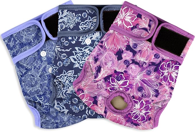 Female Dog Diapers - Premium Reusable Diapers for Doggie in Heat - for Pet Incontinence with Adjustable Snaps Butterfly, XXL