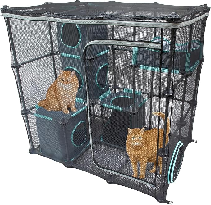 Kitty City Outdoor Catio Furniture and Play Kits for Cats, Outdoor Mega Kit