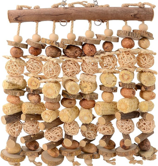 Parrot Toys for Large Birds, Natural Macaws Bird Toys, Bird Cage Accessories