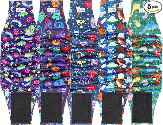 Dog Diapers Male, Belly Bands for Male Dogs, High Absorbing Extra Small Male Dog Wraps for Doggie & Puppy in Incontinence or Excitable Urination and Training(L)