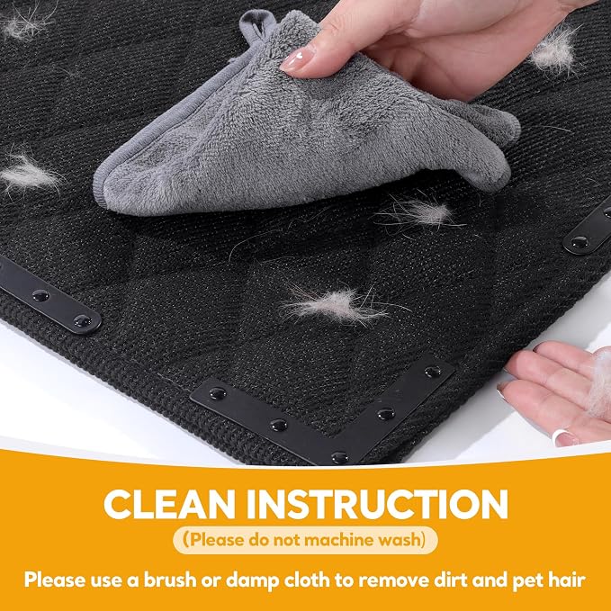 HOMBYS Chew Proof Dog Bed Mat with 12 Metal Rivets - Indestructible Kennel Pad for Teething Puppies & Aggressive Chewers, Durable Waterproof Crate Mat for Small Dogs, 23" x 17" (Indoor/Outdoor Use)
