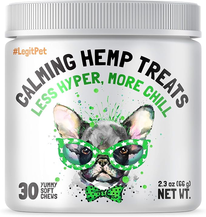 LEGITPET Dog Vitamins & Hip & Joint Supplement & Allergy Relief Chews & Calming Treats Bundle
