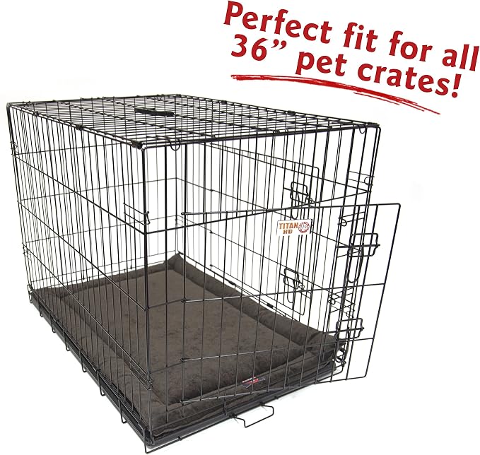 Majestic Pet Orthopedic Memory Foam Dog Crate Mat - Plush Pet Bed Pad for Crates & Kennels | USA Crafted | 36"x23" Villa Storm