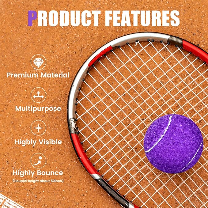30/40 Pack Training Tennis Balls, Pet Dog Playing Balls, Practice Tennis Balls with Mesh Bag for Transport and Beginner Training