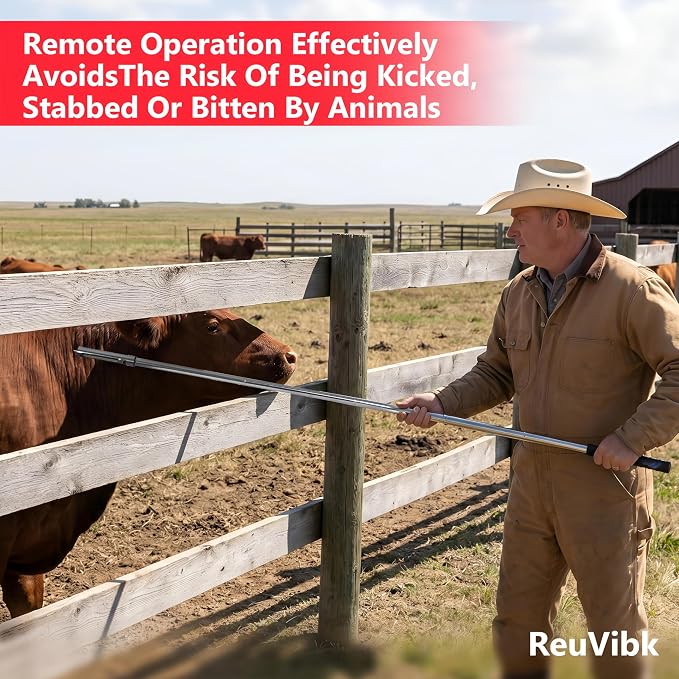 50 ML Livestock Iong Shot Pole Syringe, Cattle Syringe Gun | Length Can Be Adjusted Freely 24"40"56"68"87", Remote Safe Operation for Cattle Horses Large Animals