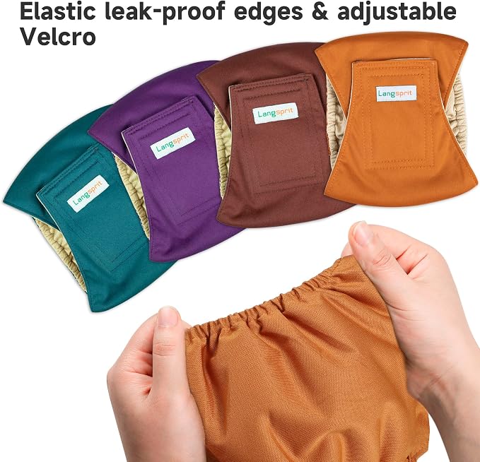 Male Dogs Diapers Belly Bands(4Pack), Washable Reusable Male Boy Doggy Wraps Panties for Doggie Puppy Pooping Potty Training Incontinence Marking Pañal para Perro XX-Large