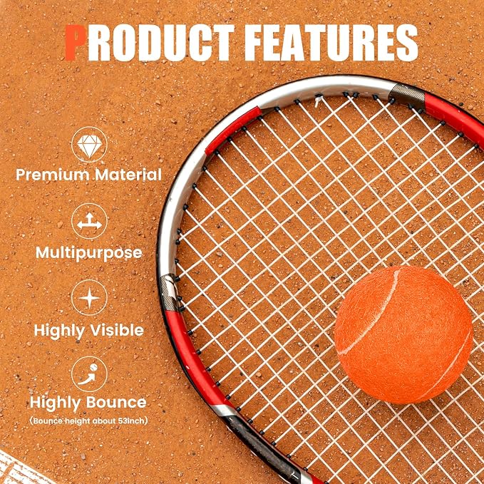 30/40 Pack Training Tennis Balls, Pet Dog Playing Balls, Practice Tennis Balls with Mesh Bag for Transport and Beginner Training