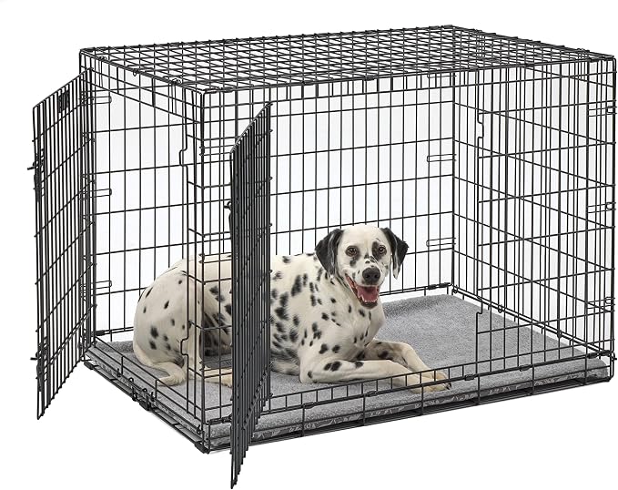 MidWest Homes for Pets Quiet Time Reversible Crate Pan Cover 42' Gray Floral/Fleece