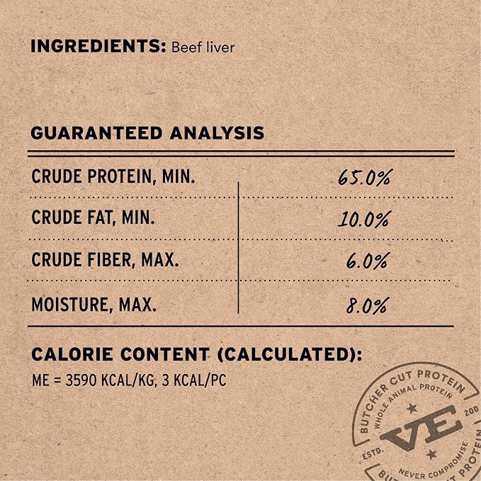 Vital Essentials Freeze Dried Dog Treats | Beef Liver, Single Ingredient | Premium Quality | Grain Free Training Treats for Dogs, 5.5 oz Bag