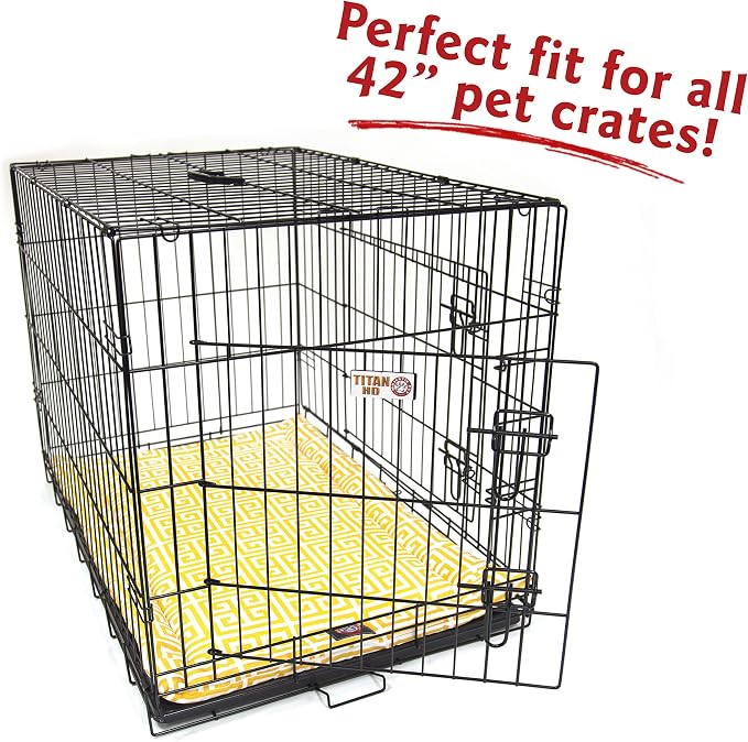 42" Towers Citrus Yellow Crate Dog Bed Mat By Majestic Pet Products