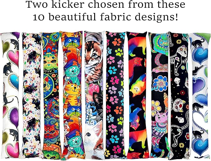 Cat kicker toy 15" set of 2, Catnip toys, silver vine toys, Cat kicker Sticks, Kitty sticks, toys for Indoor Cats, cat birthday gifts, Christmas gifts for cats, cat gift under 20, Made in USA