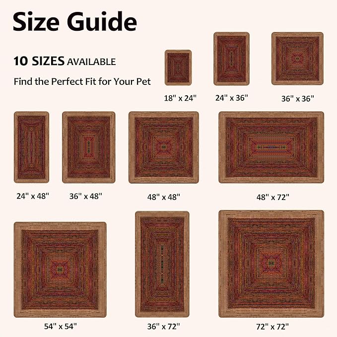 Cat Litter Mat 2 Pack, 24"x36" Litter Trapping Mats for Litter Box, Non-Slip, Super Absorbent & Urine Proof, Machine Washable, Reusable Pee Pads for Cats, Dogs, Rabbits and Guinea Pigs