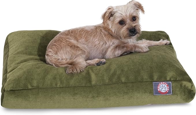 Majestic Pet Villa Rectangle Dog Bed Washable – Non Slip Comfy Pet Bed – Crate Bed with Removable Washable Cover – Kennel Bed for Sleeping, Polyester Fiber, Medium, Fern